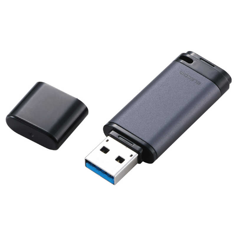 エレコム　ELECOM　USBメモリ 256GB キャップ式 USB 3.2 Gen1 読み込み最大150MB/s 暗号化AES256 データ保護ソフト対応 ブラック　MF-RCU3256GBK