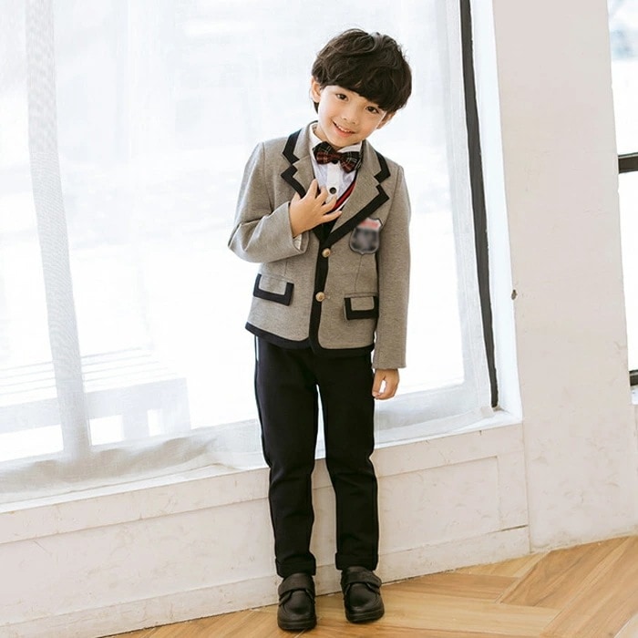 キッズ スーツ 男の子 5点セット フォーマル スーツ 入学式 入園式 卒業式 卒園式 キッズ フォーマル 子供服 制服 受験 面接 小学生 男子 男児90 100 110 120 130 140 1