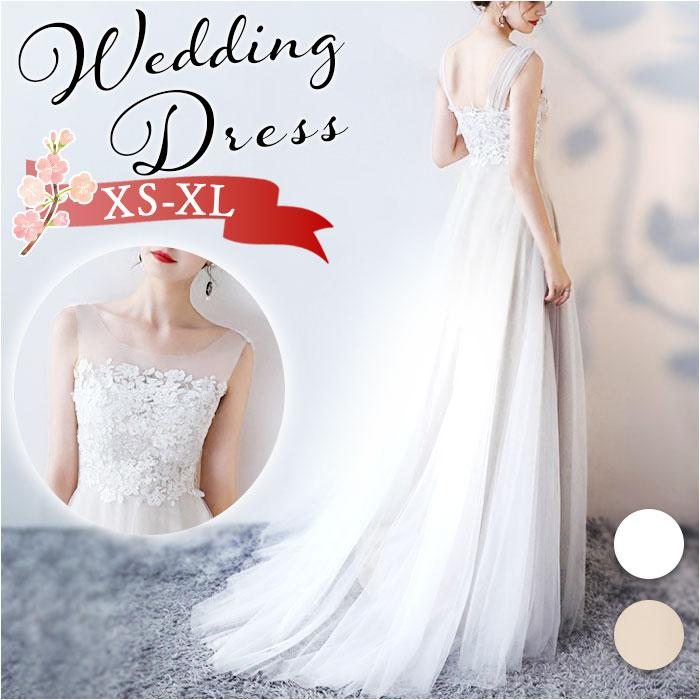 ワンピースウエディングドレス 通販ウエディングドレス トレーン付き ウェディングドレス レディース シンプル ライトドレス ロングドレス ノースリーブ ビーチフォト ビ ワンピース