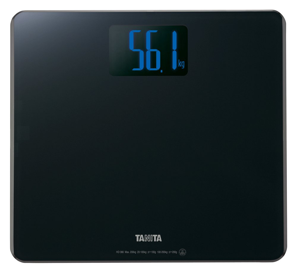 タニタ(Tanita) 体重計 200kg バックライト デジタル ブラック HD-366 BK 乗るだけで電源オン