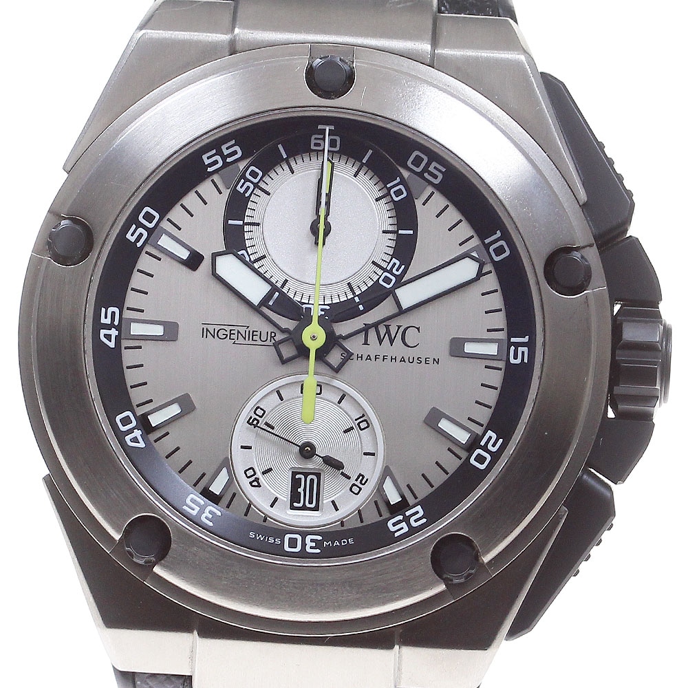 IWC SCHAFFHAUSEN IW379603 インヂュニア エディション ニコ ロズベルグ 2014年 F1レーサー限定 クロノグラフ 自動巻き 良品 _832008【中古】