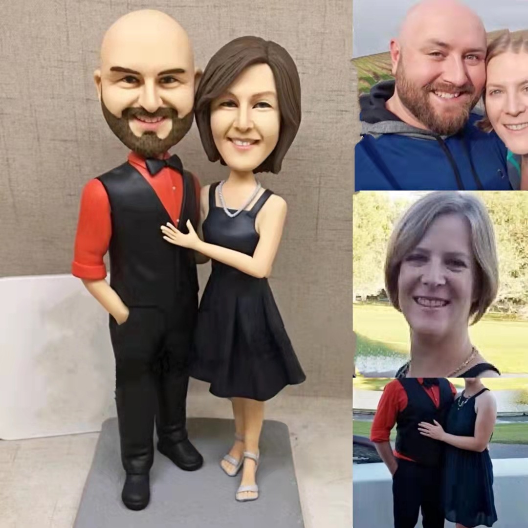 【オーダーメイド】3D肖像画 似顔絵 人形 フィギュア 結婚祝い 周年記念日 カップル 彼氏 彼女 夫婦 両親 贈呈品 記念品