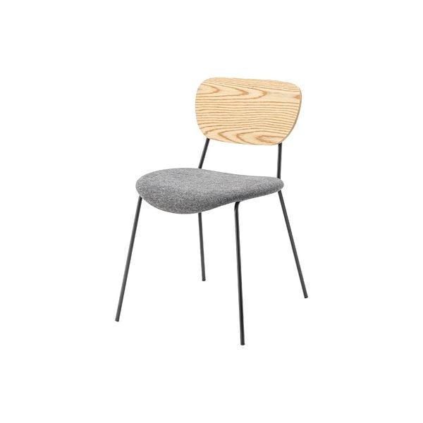 (まとめ) チェア グレー 完成品 (×2セット) シンプル