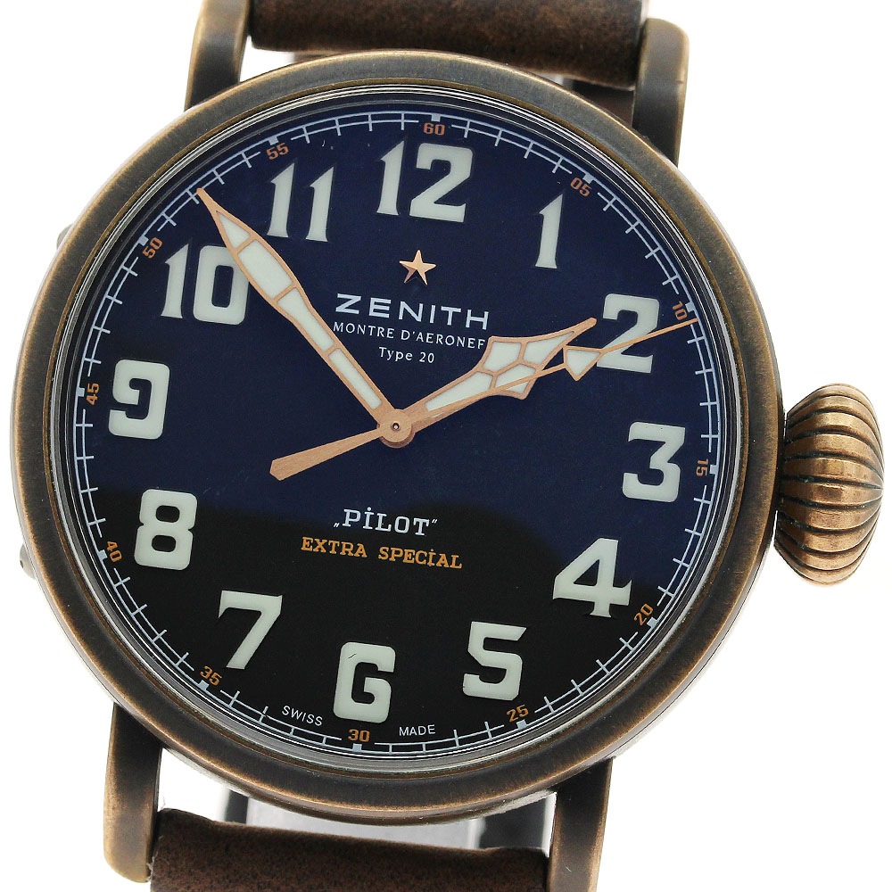 ゼニス ZENITH 29.2430.679 パイロット タイプ 20 エクストラ スペシャル 自動巻き メンズ 良品 _898838【中古】 236,750円