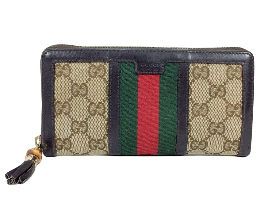 長財布 シェリーライン GG キャンバスレザー 【中古品】
