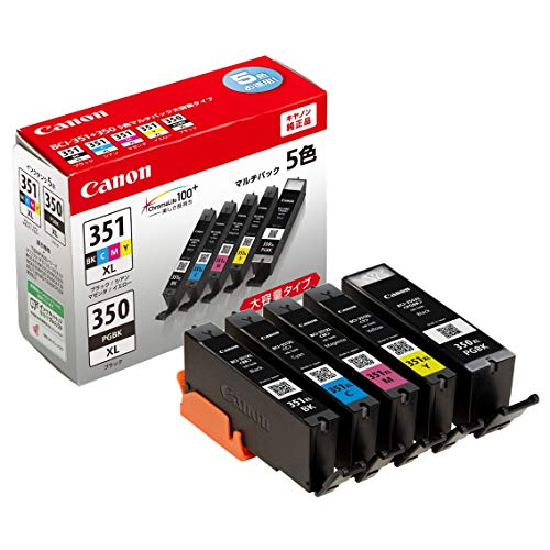 Canon 純正 インク カートリッジ BCI-351XL(BK/C/M/Y) BCI-350XL 5色マルチパック 大容量タイプ BCI-351XL 350XL/5MP