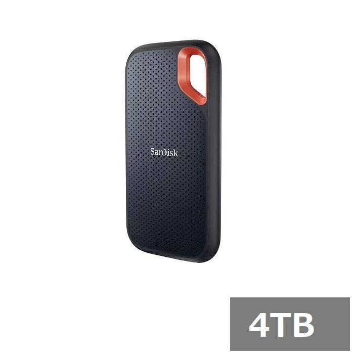 サンディスク SSD 4TB 外付SSD SDSSDE61-4T00-G25 Extreme Portable Sandisk ポータブルSSD USB3.2 パソコン 外付け 持ち運び エク