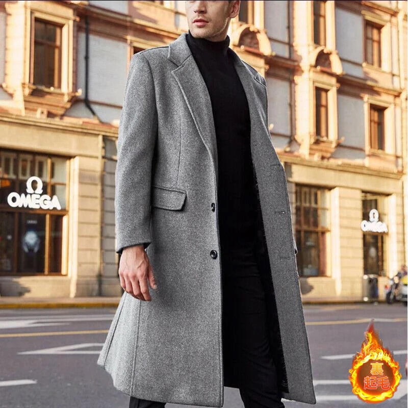 コート メンズ ロング ジャケット チェスターコート ウール 厚手 秋冬 ビジネス 無地 暖かい 紳士服 冬コート ロング丈 厚手 防寒 ジャケット ビジネス 通勤