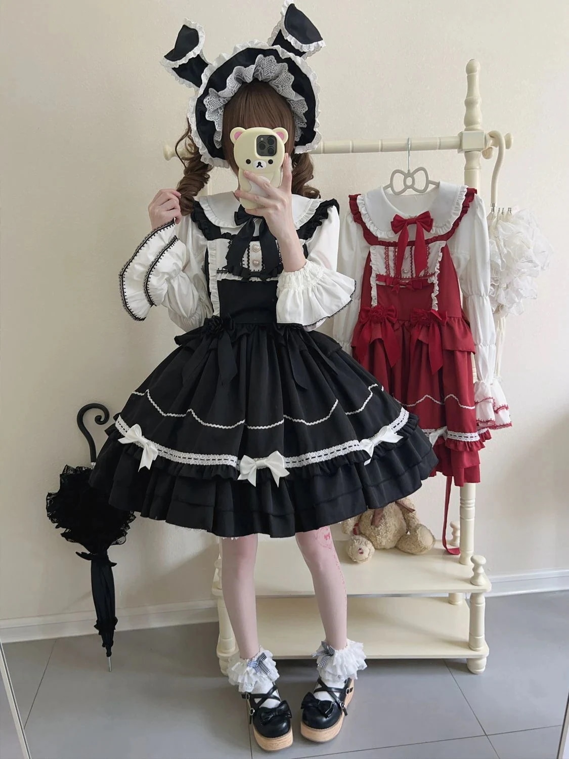 [ペーパーケーキ]ロリータドレスかわいいjskサスペンダードレス女性夏