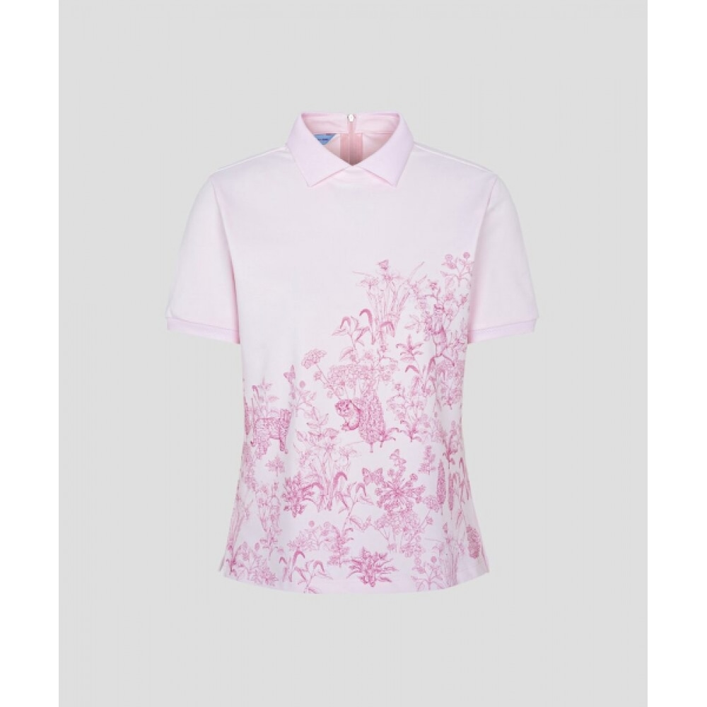 BEANPOLE GOLF [ダリアソング] レディース柄カラー半袖Tシャツ-ライトピンク