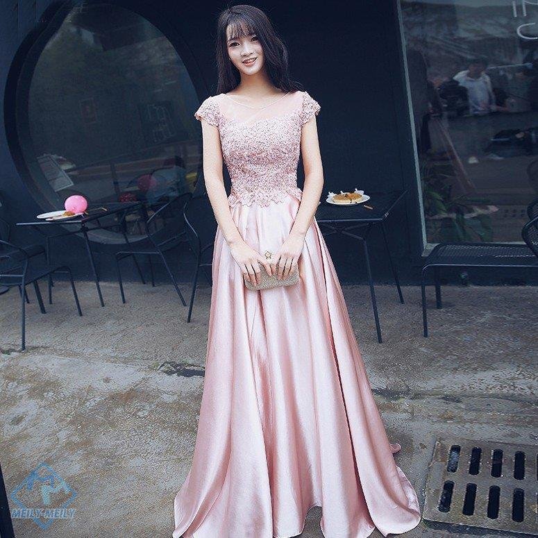カラードレス ピンク 演奏会 ロングドレス パーティードレス 結婚式 花嫁 フォーマルドレス 二次会