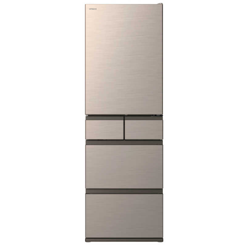 日立　HITACHI　冷蔵庫 5ドア 470L 右開き HWSタイプ 真ん中冷凍室 まるごとチルド 幅60cm ライトゴールド　R-HWS47X-N（標準設置無料）