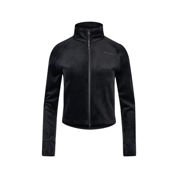 女性リブベロアセットアップジップアップ FM1SPJWCNFT355W BLK_P413172748