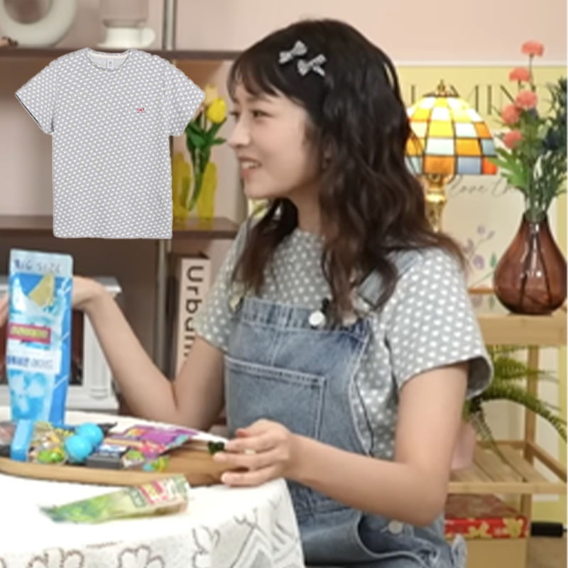 [IVE REI / STAYC SIEUN 着用!] HEART PATTERN T SHIRT (2COLORS)