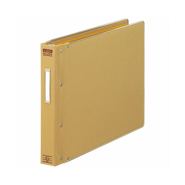 （まとめ） ライオン事務器 バインダー（MP式）B4ヨコ 26穴 200枚収容 総布貼り No.269 1冊 (×2セット)