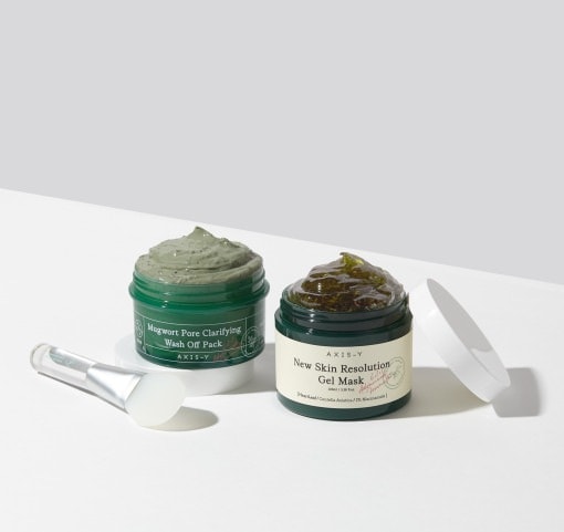 エクシーズワイ ホームケア ヴィーガンパック2点セット - よもぎ毛穴浄化 ウォッシュオフパック100ml & ホームスパ リリーフジェルマスク100ml