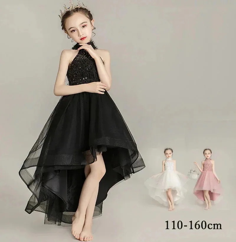 新品子供ドレス キッズドレス 女の子 フォーマル発表会 結婚式 ワンピース 子ども ドレス 子供服 ドレス スパンコール レース ノースリーブ ロング丈 パーティドレス 子供フォー