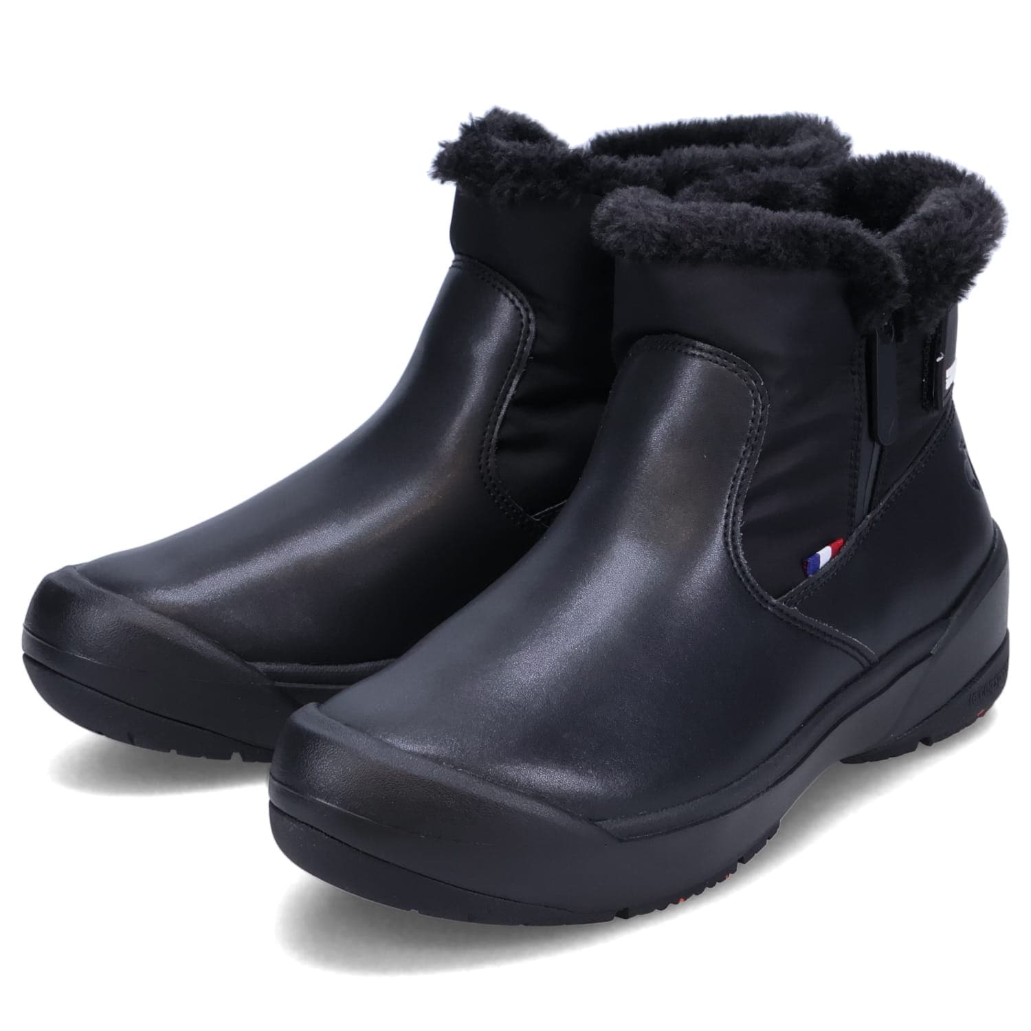 ショートブーツ スノー LCS ラルシュ 3 ショート レディース サイドジップ ブラック 黒 QL3WJD80BK