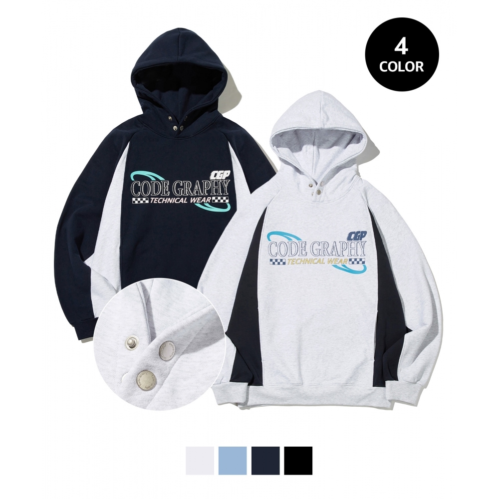 CODEGRY レーシングカラースナップパーカー_4color