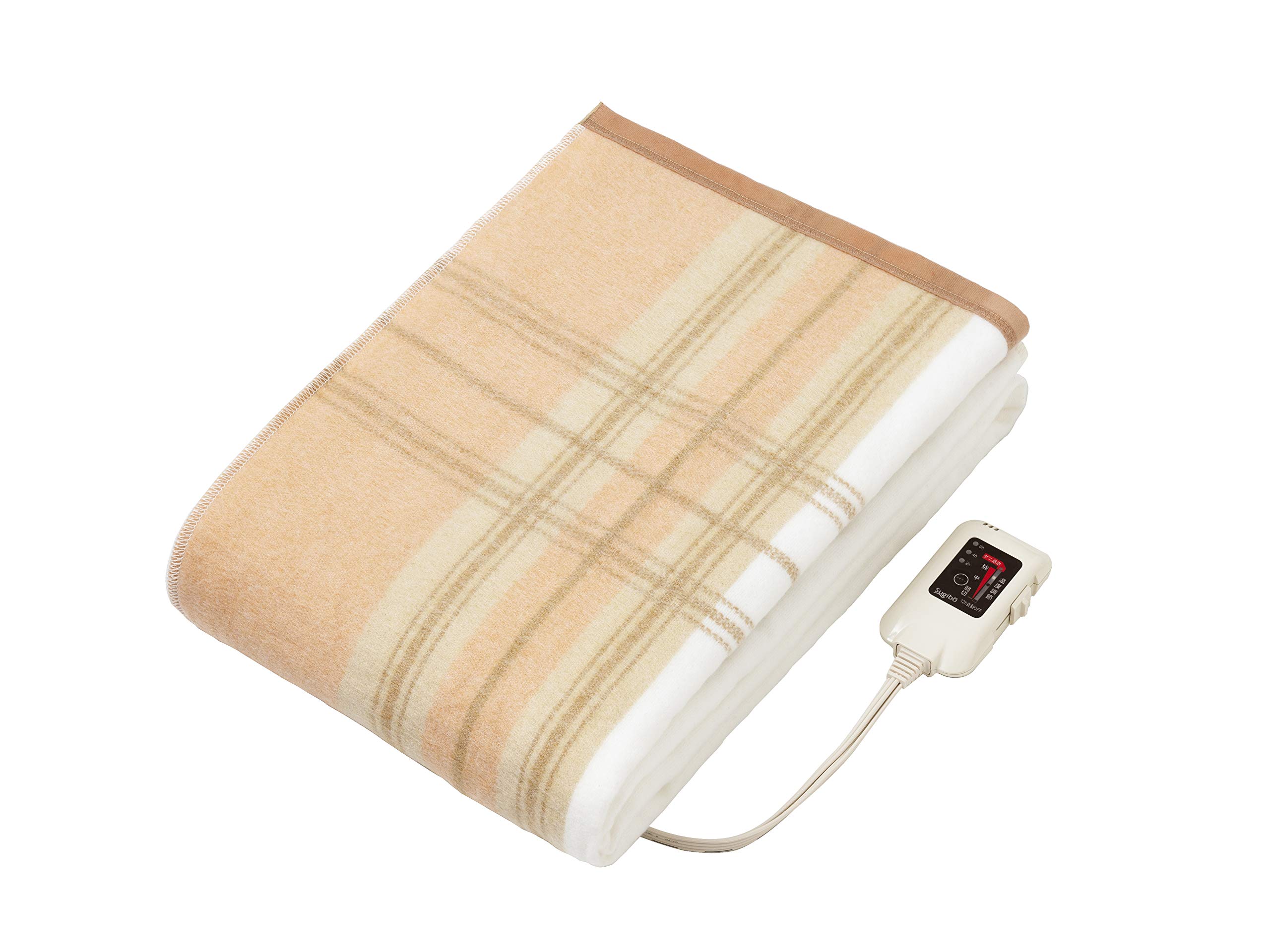 Sugibo(スギボー) 電気毛布 掛敷兼用 日本製 切り忘れ防止タイマー付き 丸洗いOK 頭寒足熱 ダニ退治 室温センサー スライド式無段階温度調節 188×130cm スタンダードサイズ SB-K