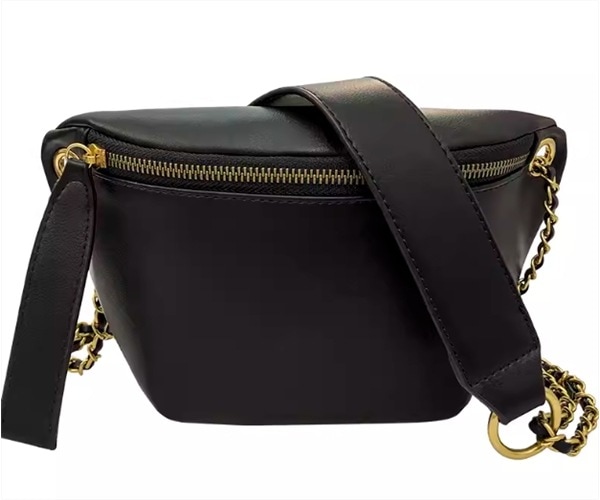 バッグ カバン レディース ショルダー 斜めがけ 肩がけ ボディバッグ ポケット ファスナー チェーン ソフト 三日月形 PU かわいい 大人可愛い シンプル カジュアル 上品 お洒落 かっこいい