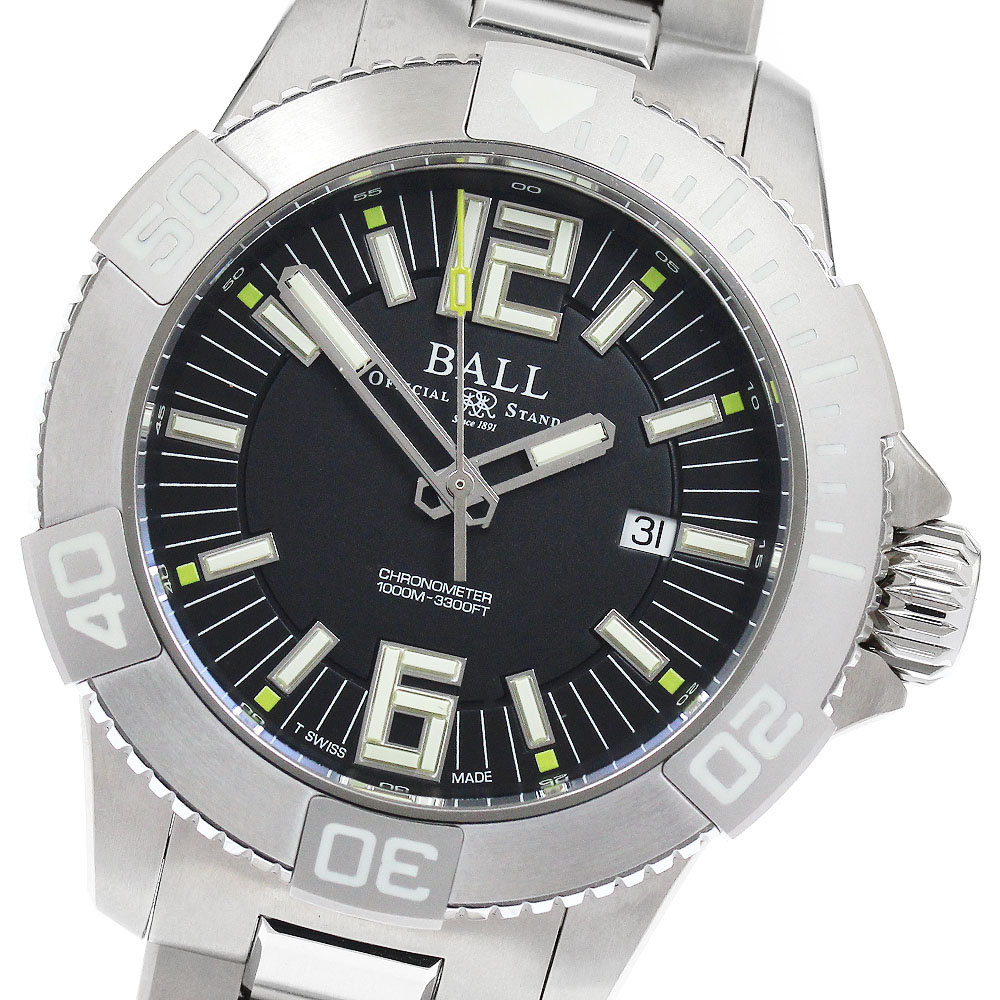 ボール BALL WATCH DM3002A-SC-BK エンジニア ハイドロカーボン デイト 自動巻き メンズ 極美品 保証書付き_899245【中古】