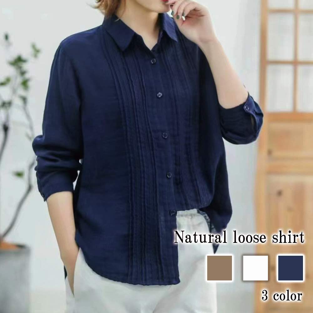 シャツ レディース ナチュラルルーズシャツ 長袖 冬 事務服 暖かい ランニング ゆったり ロゴ カジュアル 春 ポロシャツ しわになりにくい 襟付き トップス 厚手 スポーツ 大人 形態安定 オフィ
