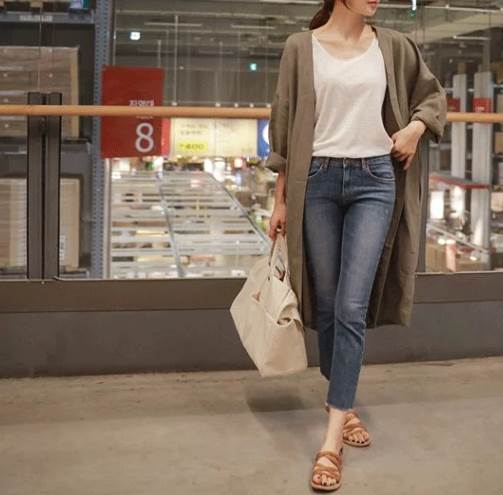 アウター コート ミッドレングス フォーリンスタイル ビューティー ロング丈 袖あり 長袖 コットン