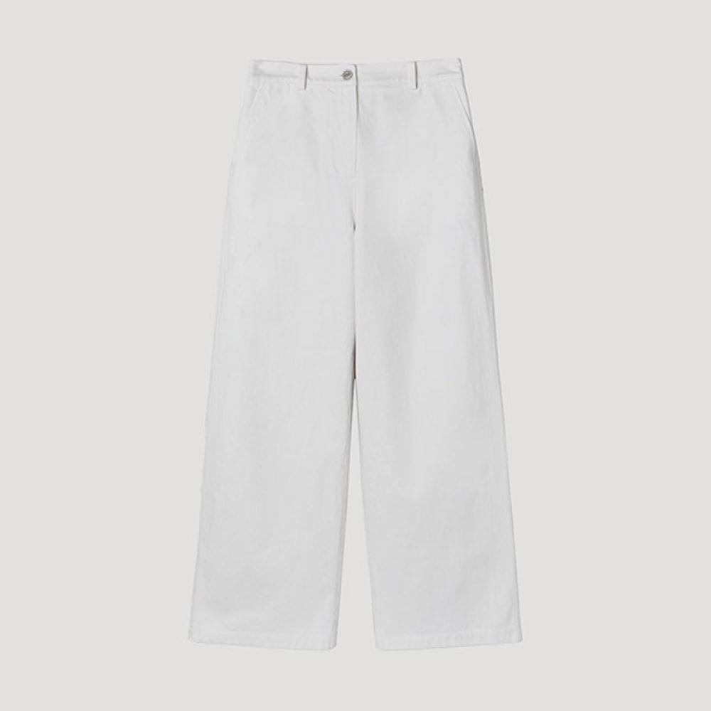 [Shes Miss] バックフラップポケットワイドコットンパンツ_swwslp11100_OW