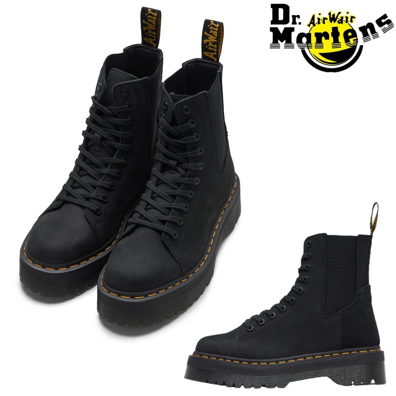 新しい JADON DR.MARTENS LTT 27349001 黑 レトロ クァッド ブーツ ホール 8 厚底ブーツ SIZE(mm):240 -  armarinhodasnovidades.com.br