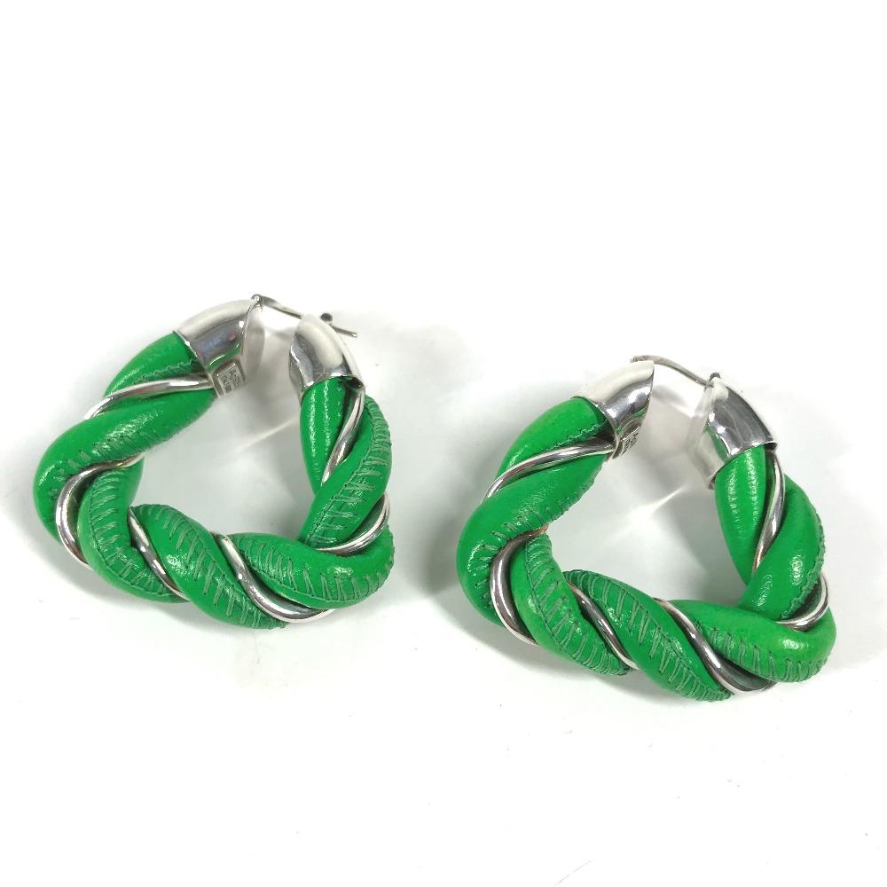 ピアス パラキート トライアングル アクセサリー レザー グリーン