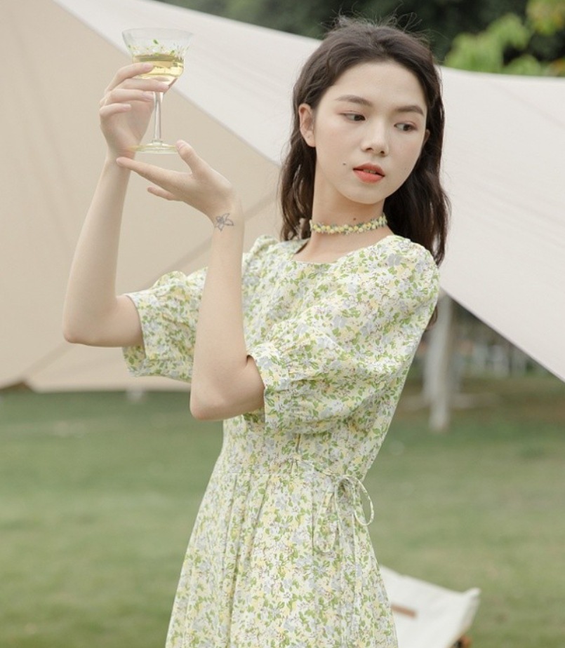 ワンピース デート モテアイテム フレアワンピース ミモレ丈 半袖 可愛い きれいめ 上品 おしゃれ かっこいい 可愛い ラブリー キュート ガーリー クール モード系 セクシー エレガント