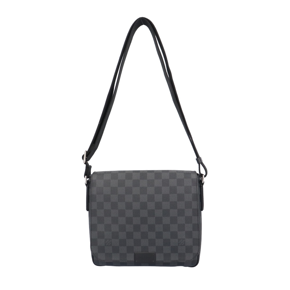 ルイヴィトン ディストリクトPM ダミエグラフィット ショルダーバッグ ダミエグラフィットキャンバス N41260 ブラック LOUIS VUITTON 中古 美品