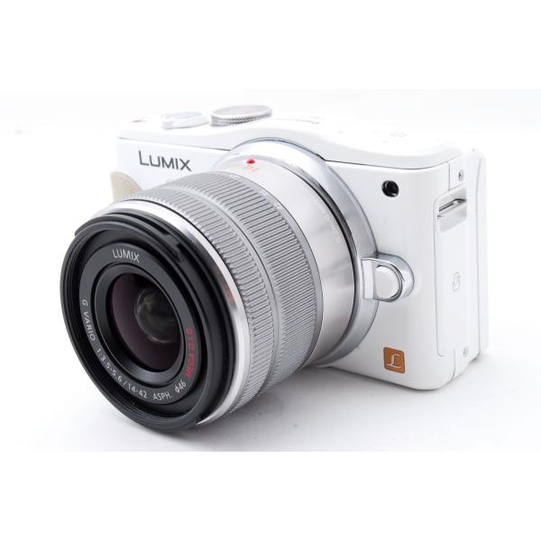 【中古】パナソニック Panasonic DMC-GF6 ホワイト レンズキット 美品 ストラップSDカード付き