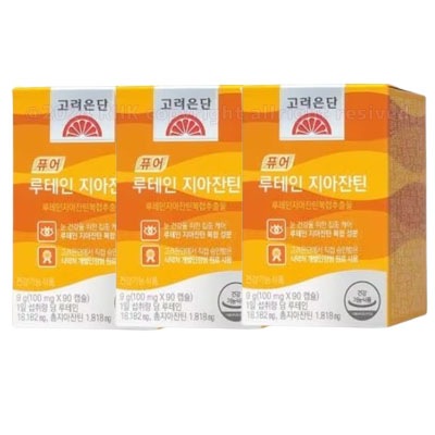 【30錠 x 3箱】高麗銀丹 퓨어루테인 ピュア ルテイン/ゼアキサンチン サプリメント 100mg/韓国1位ビタミン Korea Eundan
