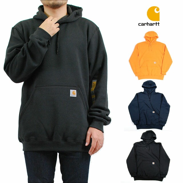 カーハート Carhartt MIDWEIGHT HOODED SWEATSHIRT PULLOVER ミッドウェイト フーディ スェットシャツ プルオーバーパーカー グレー 灰 ブラック 黒 レッド