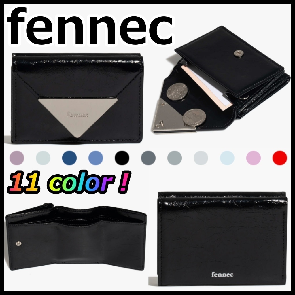 【FENNEC】CRINKLE TRIANGLE TRIPLE WALLET D [正規品] 牛革財布
