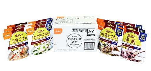 尾西食品 アルファ米 ごはんセット 和風4種×各3袋 (非常食・保存食)