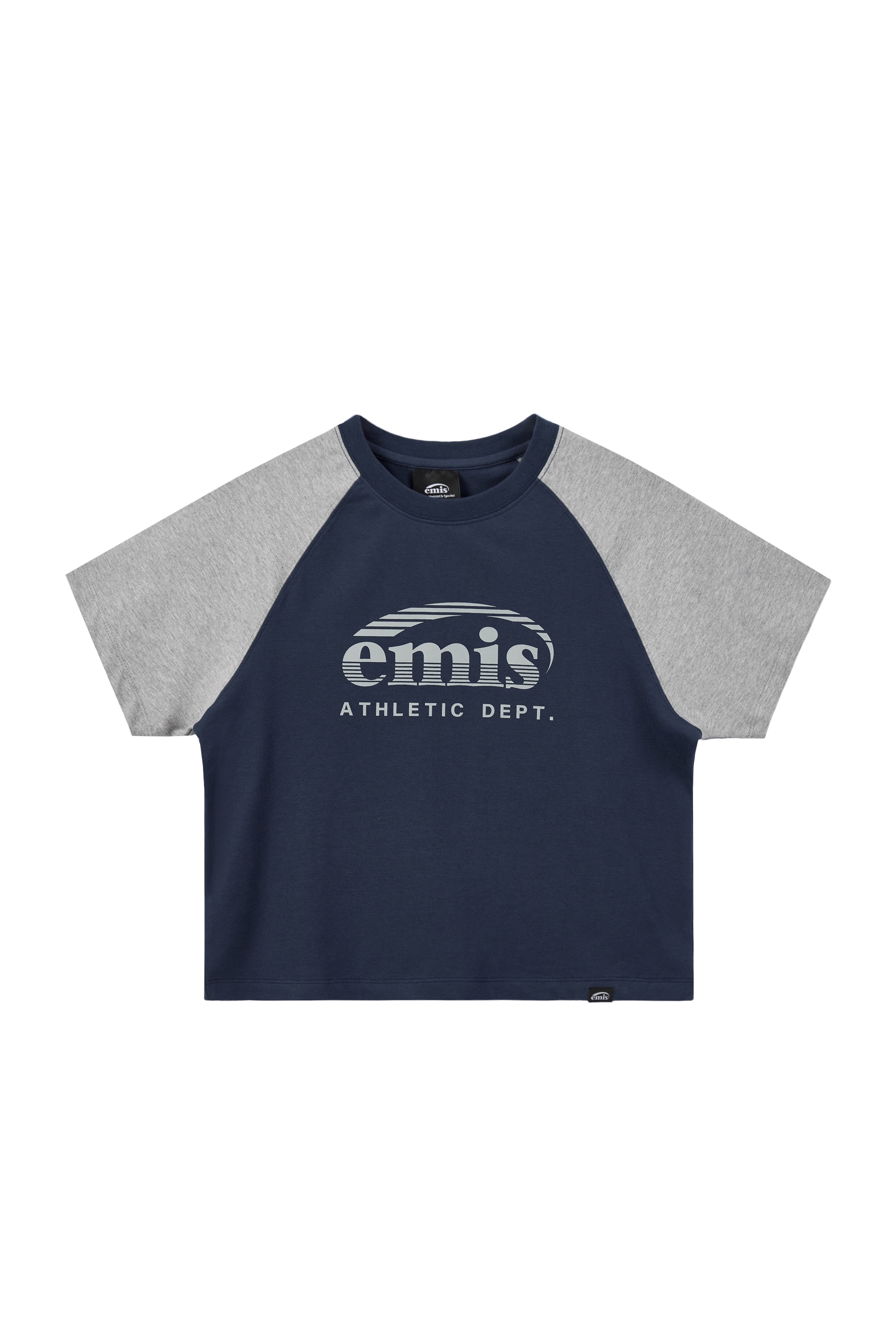 【EMIS】 RAGLAN BABY T-SHIRT : NAVY/GRAY