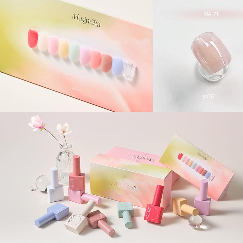 [MOREgel ] 【Magnolia】 10色セット / マグノリア/ モクレンの純粋なシロップ