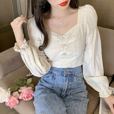 トップス デート シャツ ブラウス カットソー 袖あり 長袖 スクエアネック かわいい 大人可愛い きれいめ シンプル カジュアル 大人 上品 おしゃれ お洒落 主役級 存在感 春 秋 10代 20代 5,480円