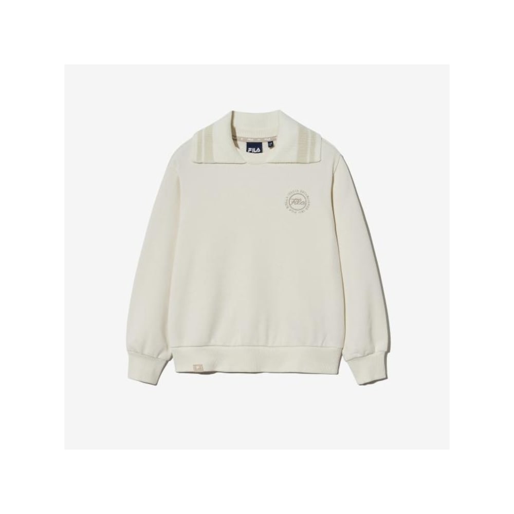 [FILA KIDS] ストライプショーネックスウェットシャツ (FK2POG4403F_APK) Q0ZFK2POG4403FAPK