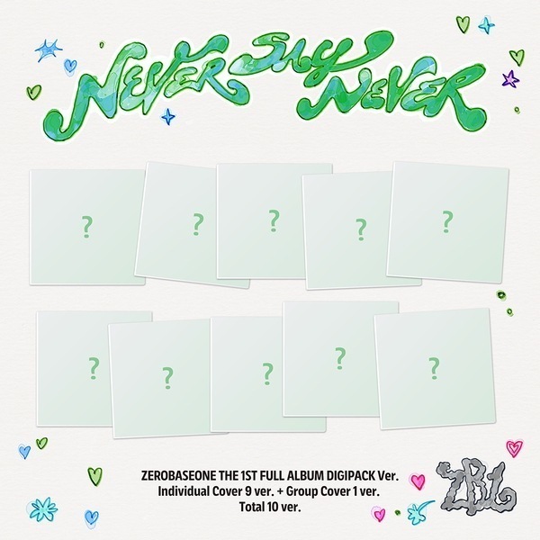 [MEGA] [10種セット] (DIGIPACK ver.) ZEROBASEONE [NEVER SAY NEVER] 正規1集アルバム チャート反映