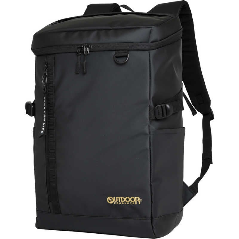 OUTDOOR　ボックスリュック スクールリュック 通学 通勤 大容量 35L 15.6インチ PC対応 撥水 ゴールド/ブラック　OD-11193-GDBK