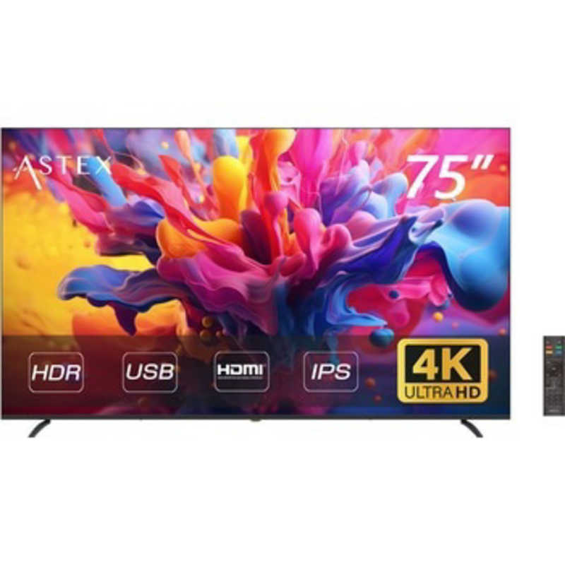 WIS　PCモニター IPSパネル 4K ［75型 / 4K(3840×2160) / ワイド / 60Hz］　AS-M75C
