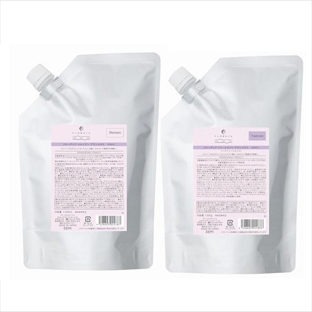 1000詰替セット】デミ フローディア シャンプー グランメロウ 1000ml +トリートメント 1000g 詰め替え レフィル