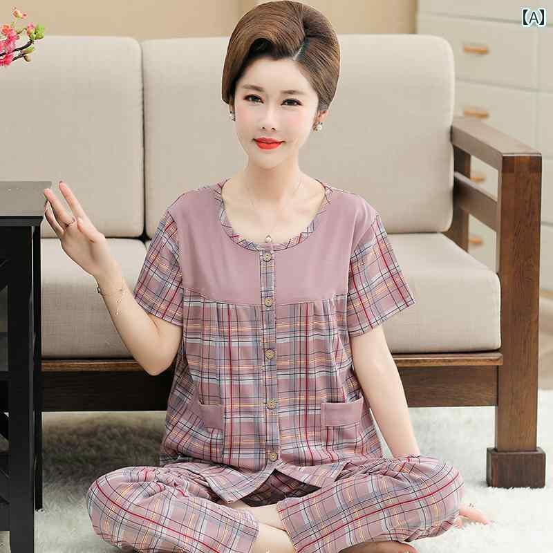 ルームウェア 部屋着 レディース 半袖 婦人 ミセス 高齢者 夏 パジャマ ズボン 綿 カーディガン 薄手 大きめ サイズ ホーム 服 4,881円