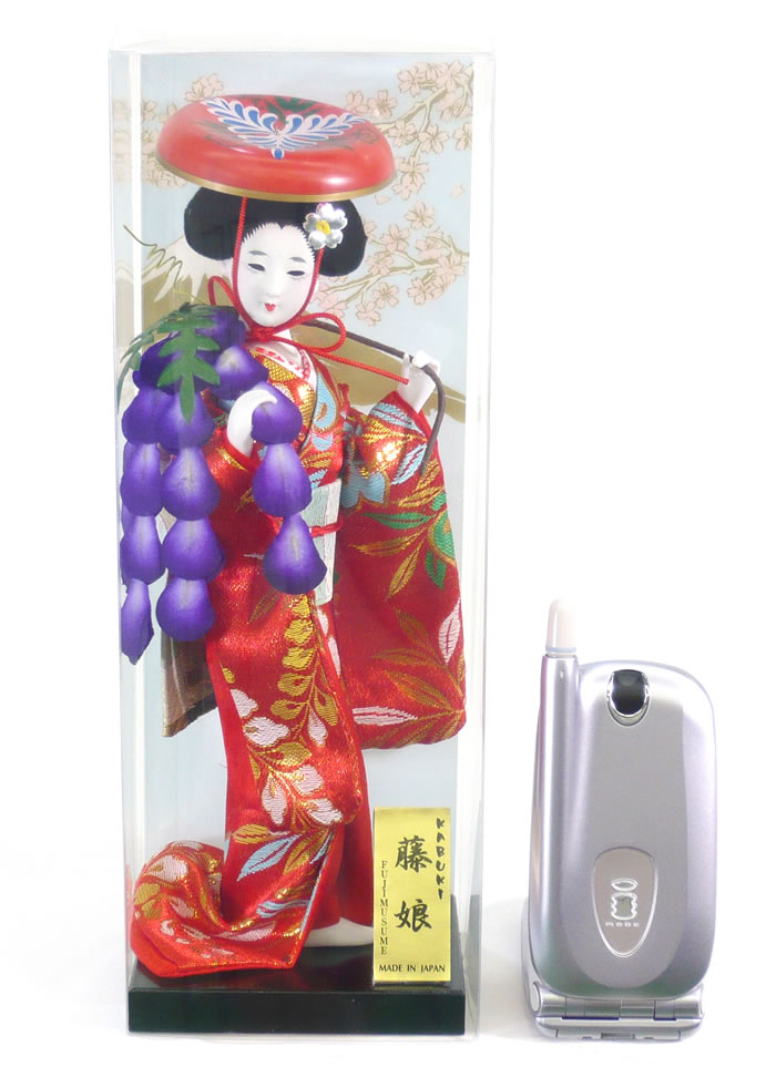 【日本人形】【J003】日本人形４号ケース入り【藤娘】【新作】【秀光】【限定品】