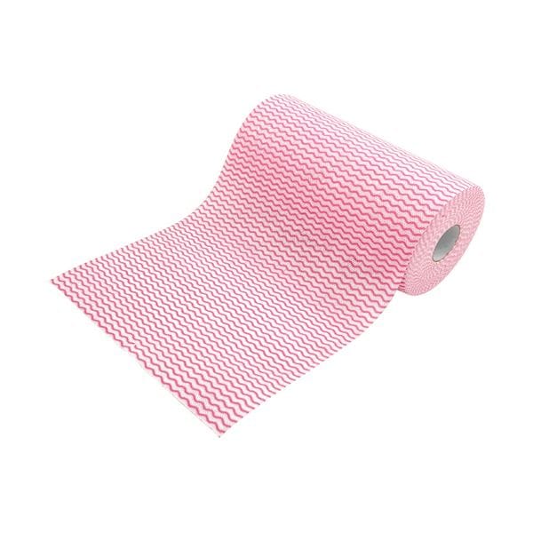 （まとめ） シンメイ 抗菌カウンタークロスロールタイプ 厚手 60カット ピンク 1巻 10セット