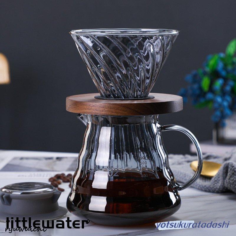 コーヒードリッパー ドリッパー コーヒーサーバードリッパーセット 耐熱ガラス ２４人分 600ml